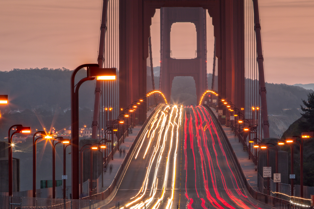 Golden Gate Bridge Evening Commute: Image #20110124_104