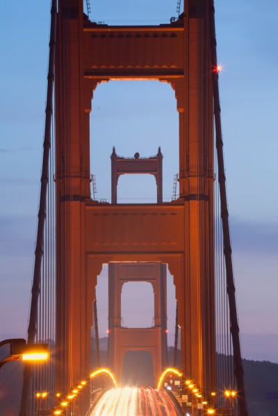 Image of Golden Gate Bridge | Colorful Sunset