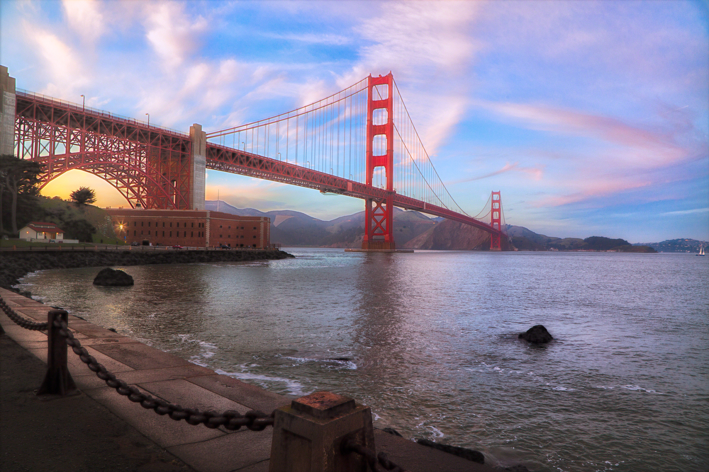 Golden Gate Bridge at Sunset: Image #20110125_162