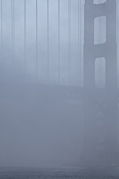 Golden Gate Bridge in Dense Fog