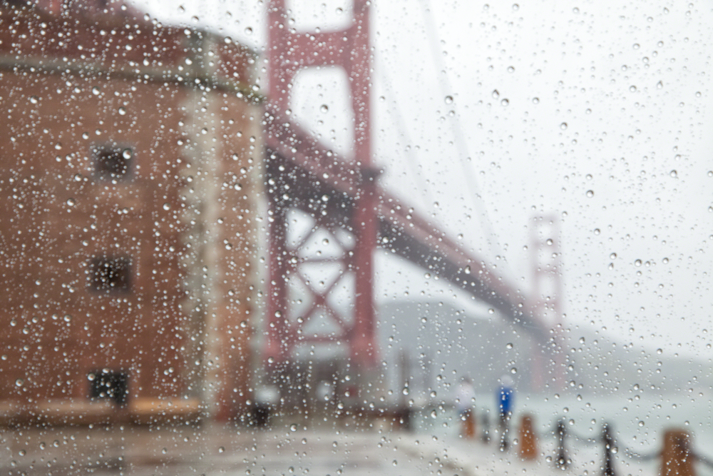 Watching the Rain at the Golden Gate Bridge